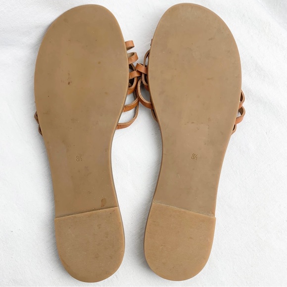 Madewell The Tracie Crisscross Leather Slip On Sandals sz 8.5 - Picture 7 of 8